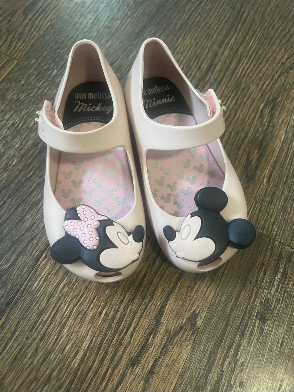 Mini Melissa Pink Mickey & Minnie Mary Jane Shoes